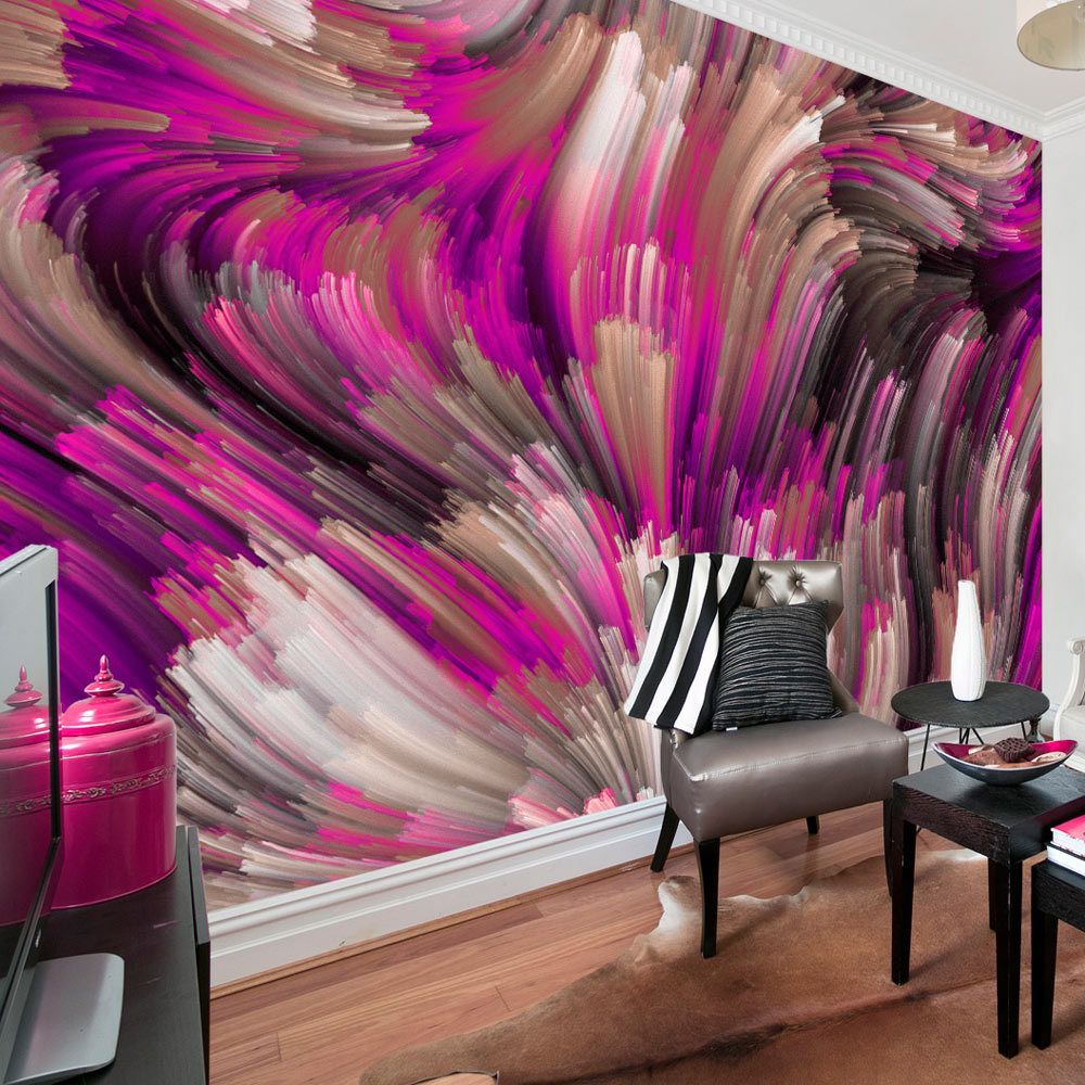 Bimago - Papier peint - Purple Energy - Décoration, image, art | Abstractions | Moderne | - Papier peint