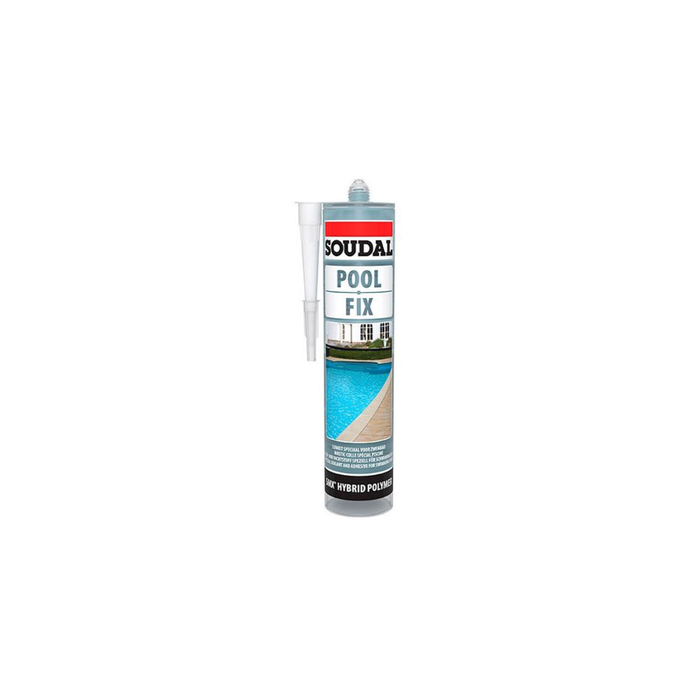 Soudal - Mastic colle spécial piscine 290 ML Pool fix Translucide - 132196 - Soudal - Mastic, silicone, joint