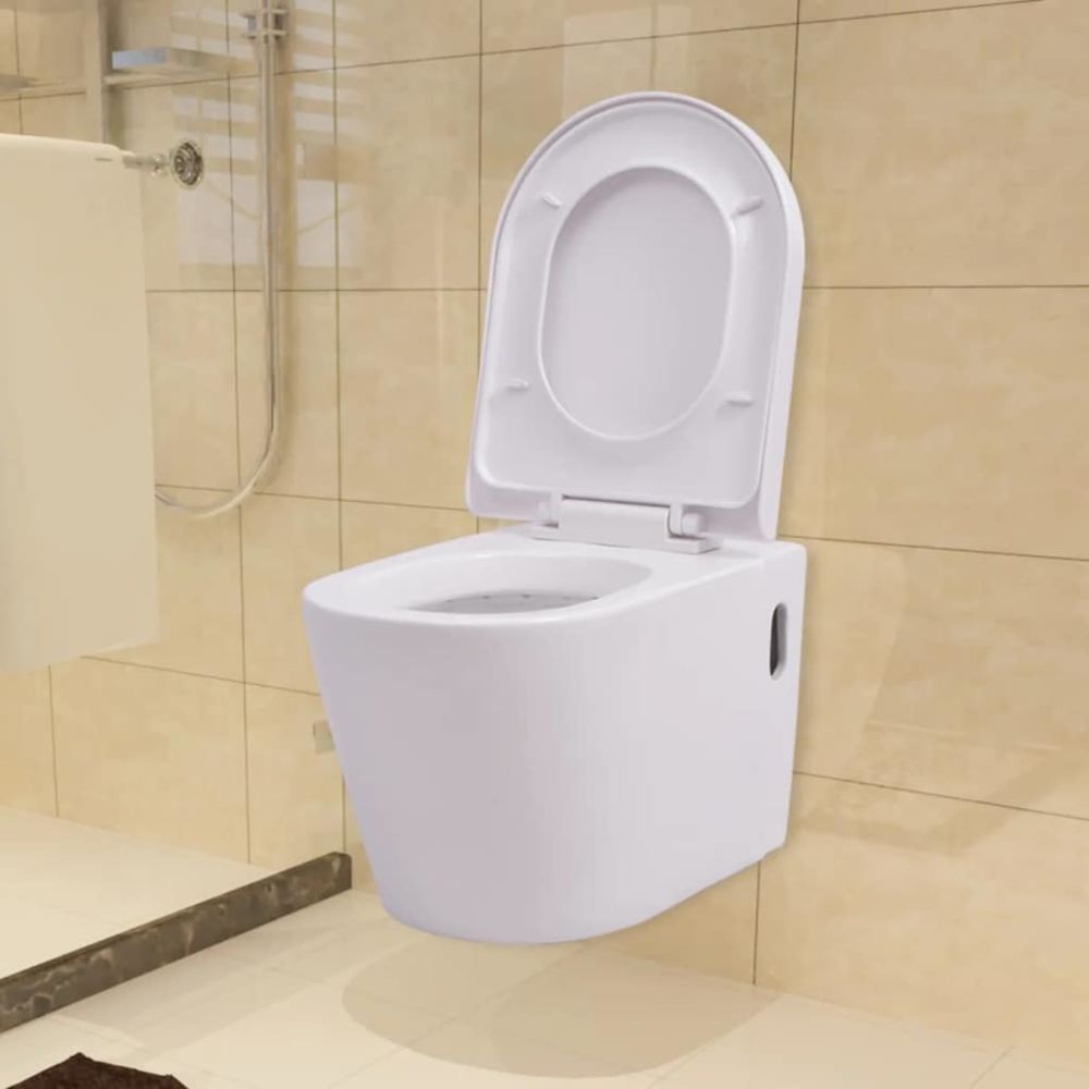 marque generique - Icaverne - Toilettes categorie Toilette murale avec réservoir caché Céramique Blanc - WC