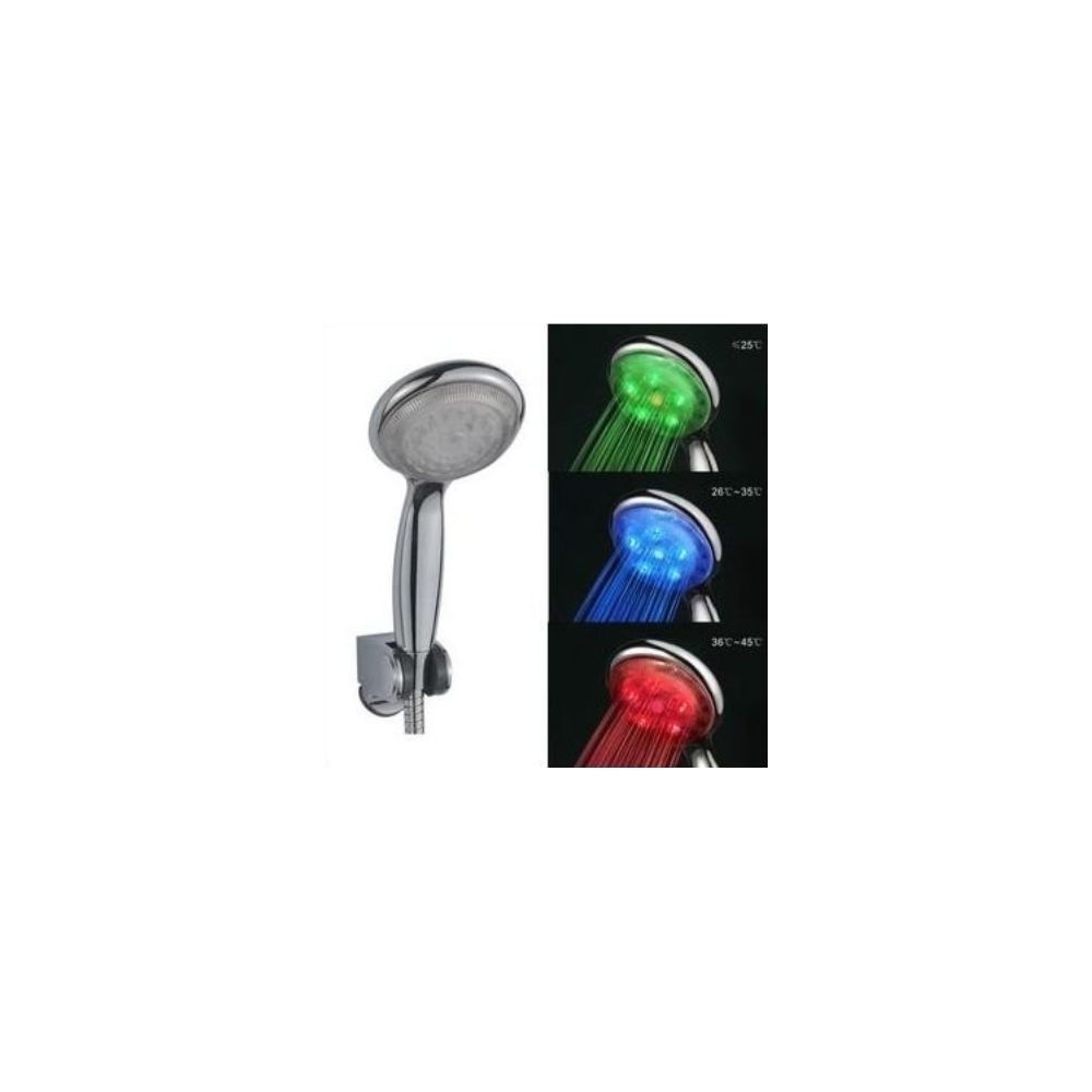 Totalcadeau - Pommeau de douche LED 3 couleurs lumineux - Pommeau de douche