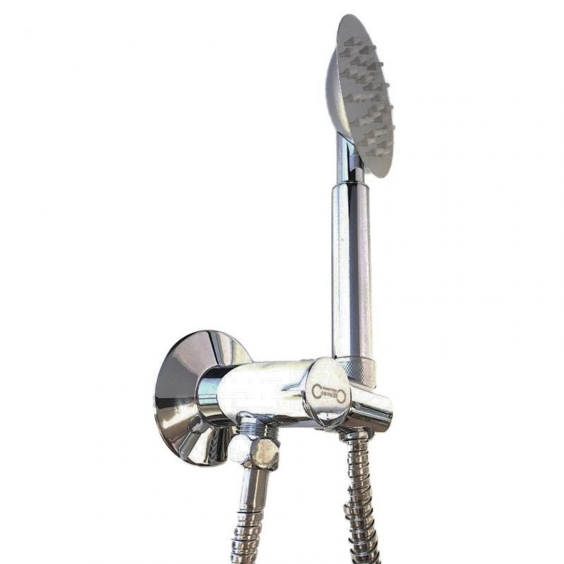 Bagnoclic - Support de douche avec prise d'eau et tuyau flexible 150 cm - Robinet de baignoire