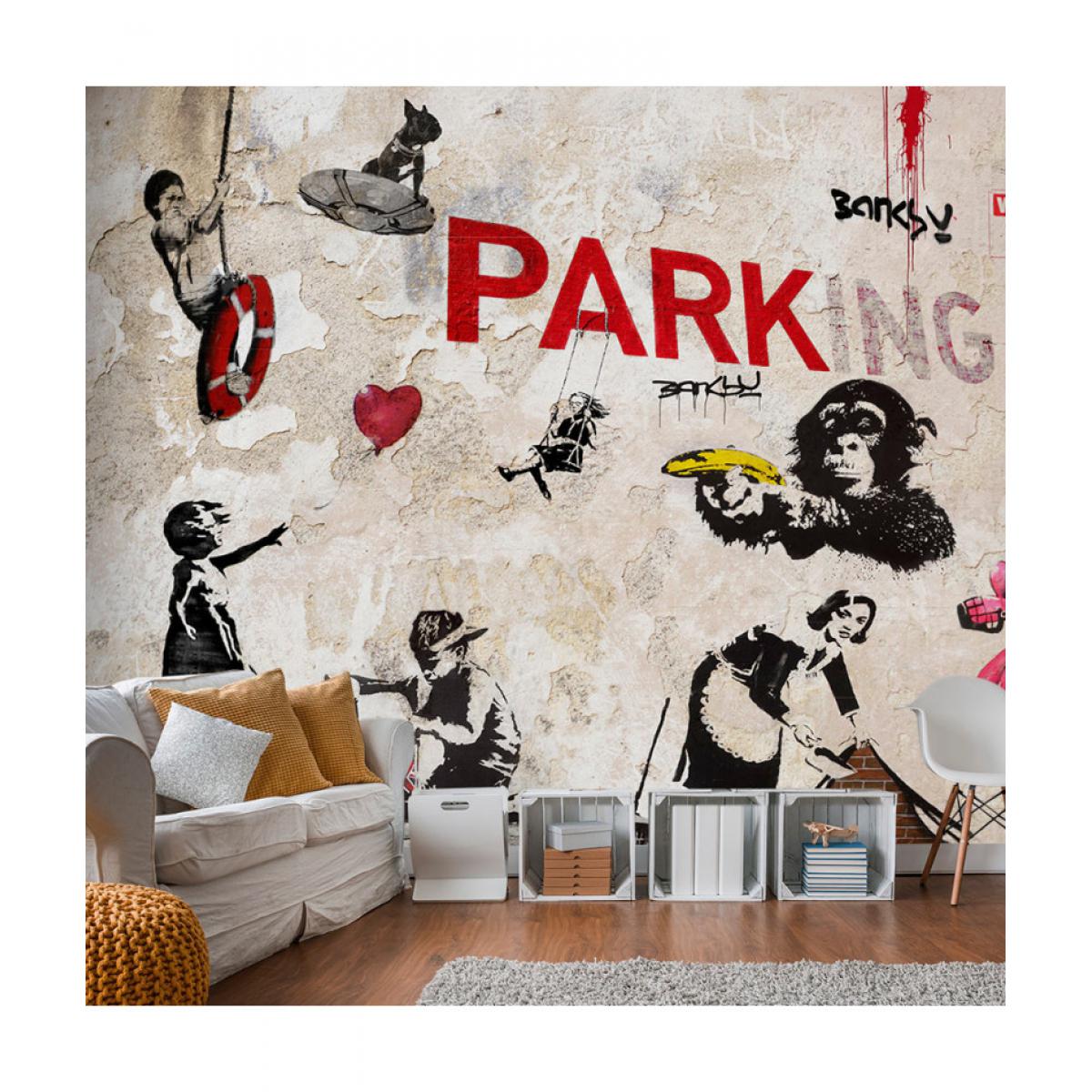 Artgeist - Papier peint - [Banksy] Graffiti Collage 100x70 - Papier peint