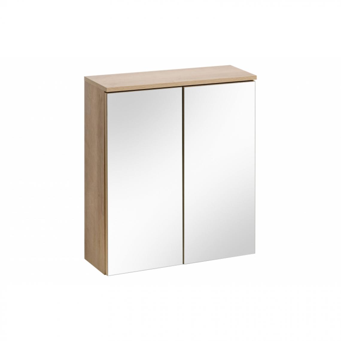 Ac-Deco - Cabinet de salle de bain avec miroir - 68 x 60 x 20 cm - Remik Riviera - Vasque