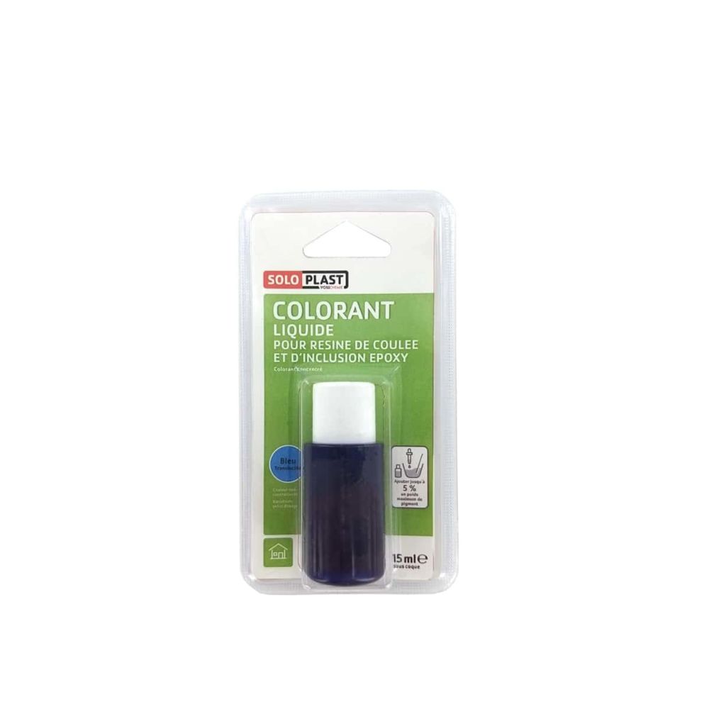 Soloplast - Liquide colorant pour résine SOLOPLAST 15ml bleu translucide - Peinture extérieure