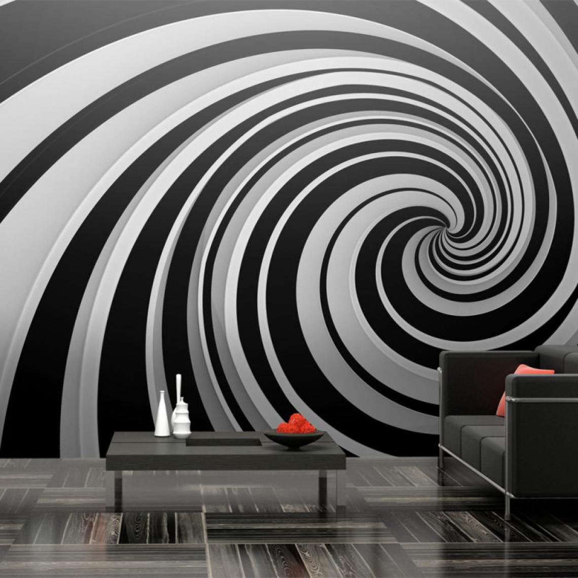 Artgeist - Papier peint XXL - Black and white swirl .Taille : 550x270 - Papier peint