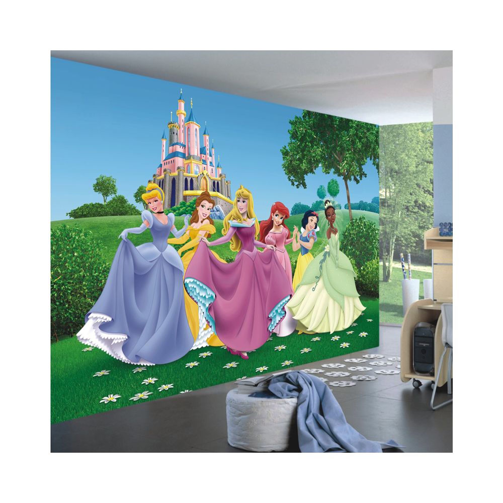 Bebe Gavroche - Papier peint XXL intisse Château Princesse Disney 360X255 CM - Papier peint