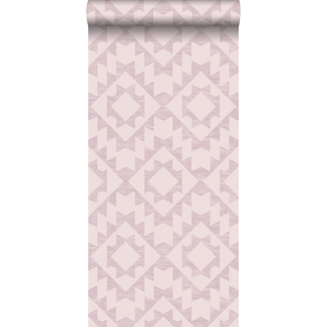 ESTAhome - ESTAhome papier peint tapis Marrakech rose lilas - 148676 - 53 cm x 10,05 m - Papier peint