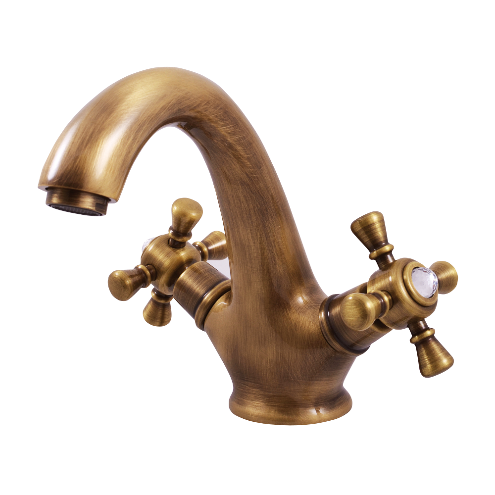 Maison De La Tendance - Mélangeur lavabo CLASSIKO avec siphon or (doré) - Robinet de lavabo