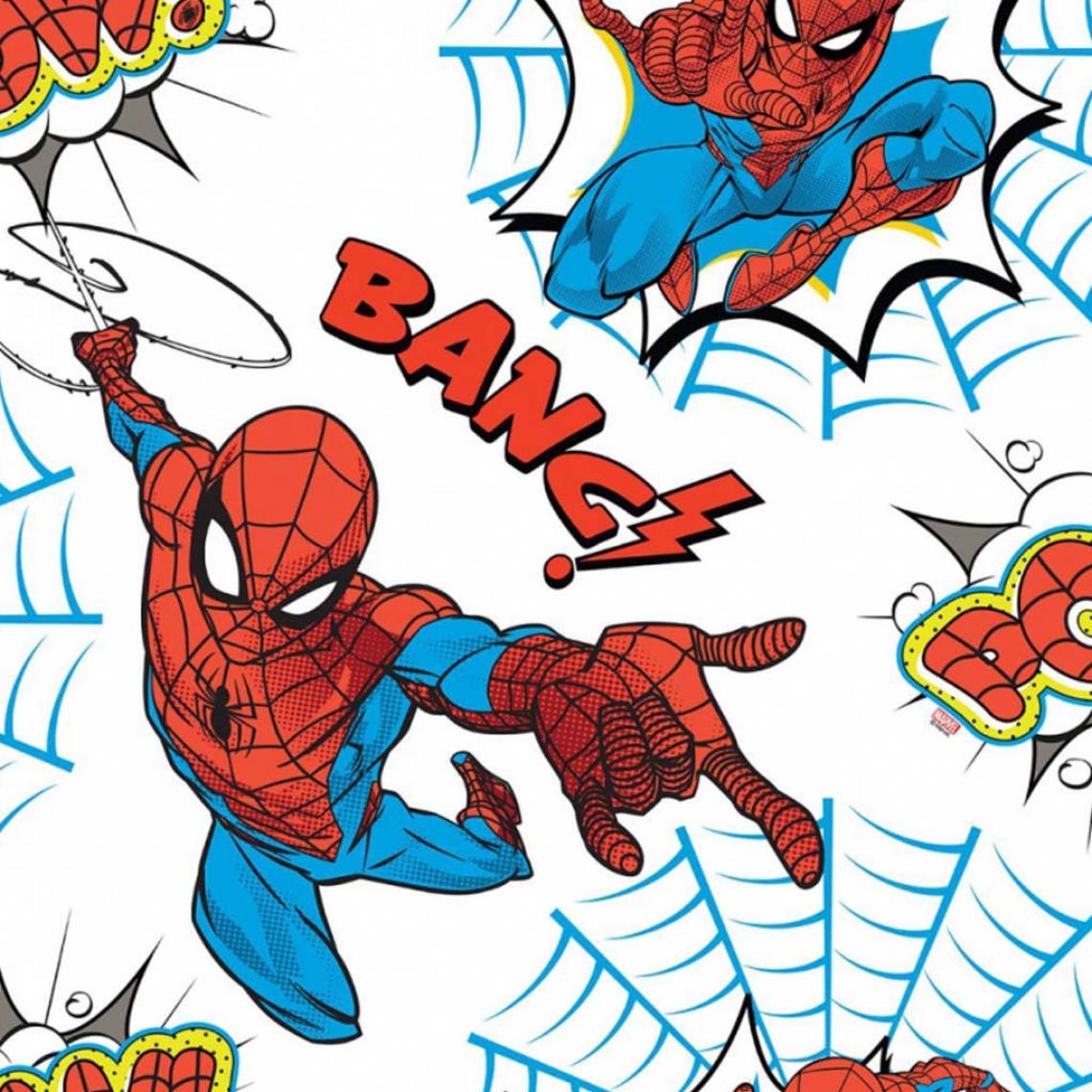 Kids At Home - Kids at Home Papier peint Spiderman Pow Blanc - Papier peint