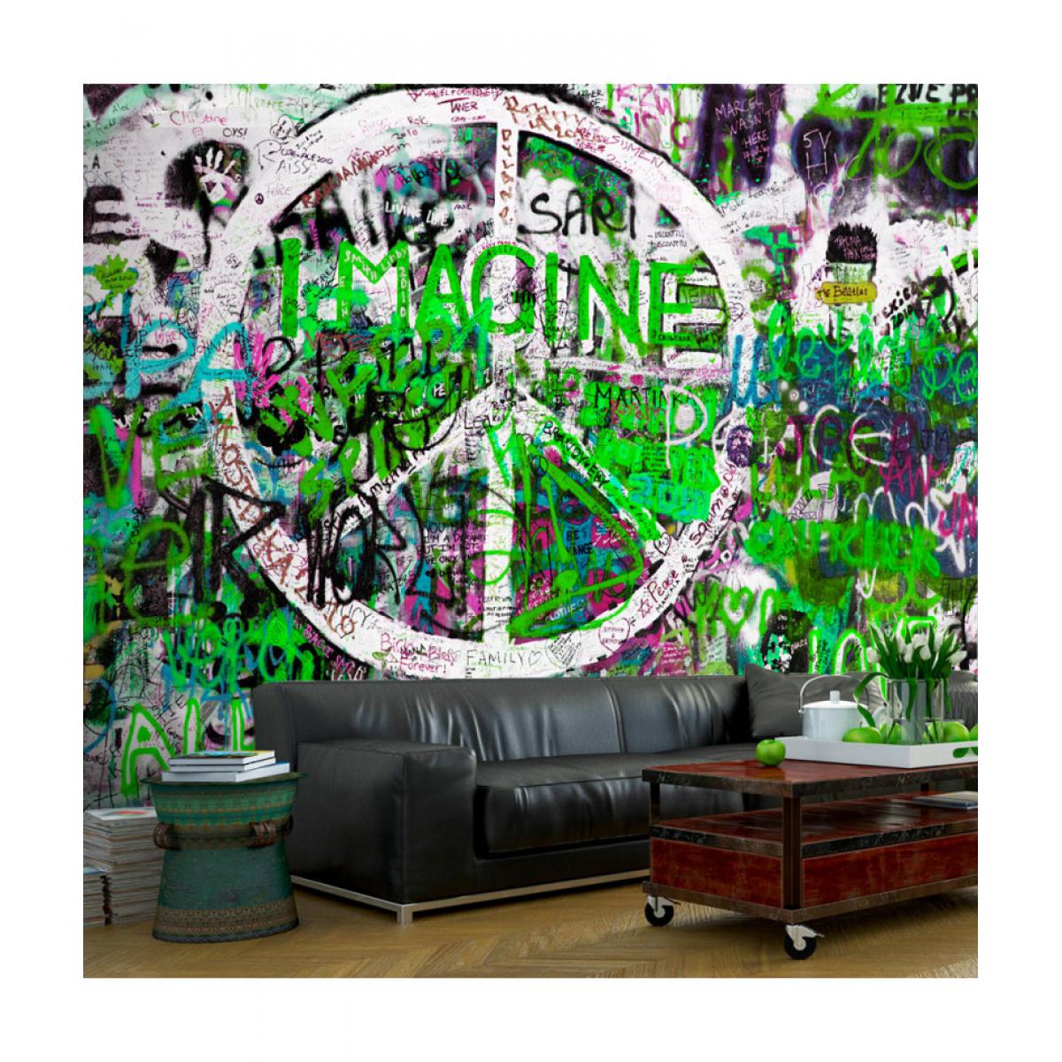 Artgeist - Papier peint - Green Graffiti 250x175 - Papier peint