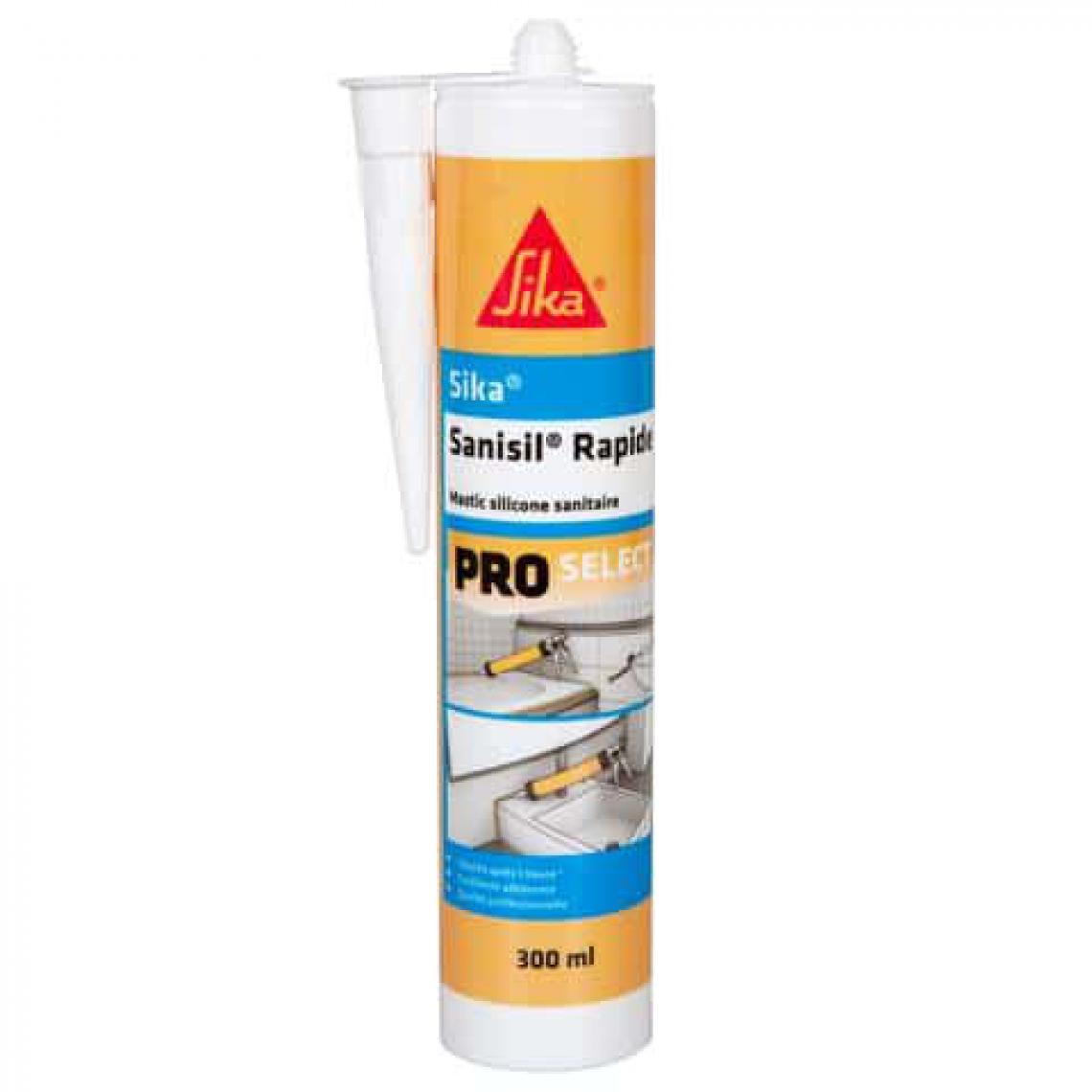 Sika - Mastic silicone anti-moisissures spécial sanitaire - SIKA Sanisil Rapide - Blanc - 300ml - Mastic, silicone, joint