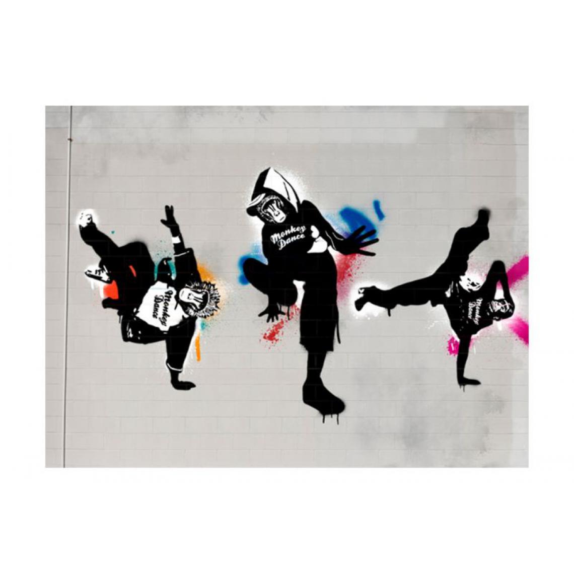 Artgeist - Papier peint - Monkey dance - street art .Taille : 200x154 - Papier peint