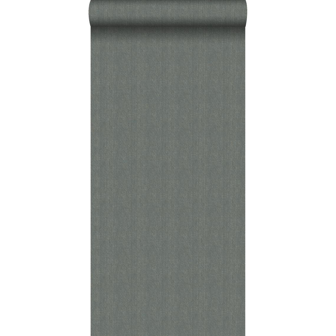Origin - Origin papier peint tissage à chevrons gris vert - 347660 - 0.53 x 10.05 m - Papier peint