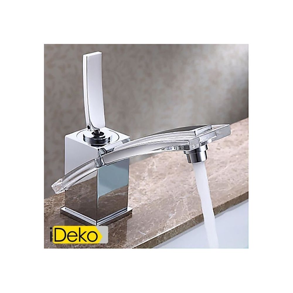 Ideko - iDeko® Robinet Mitigeur de Lavabo salle de bains robinet d'évier en sytle post moderne avec finition chromée robinet - Lavabo