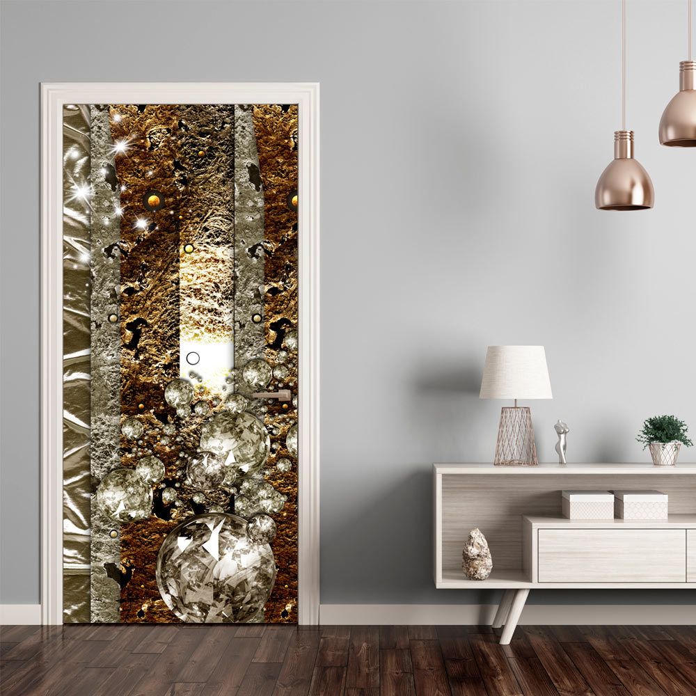 Bimago - Papier-peints pour porte | Photo wallpaper | 80x210 | Golden Background I | - Papier peint