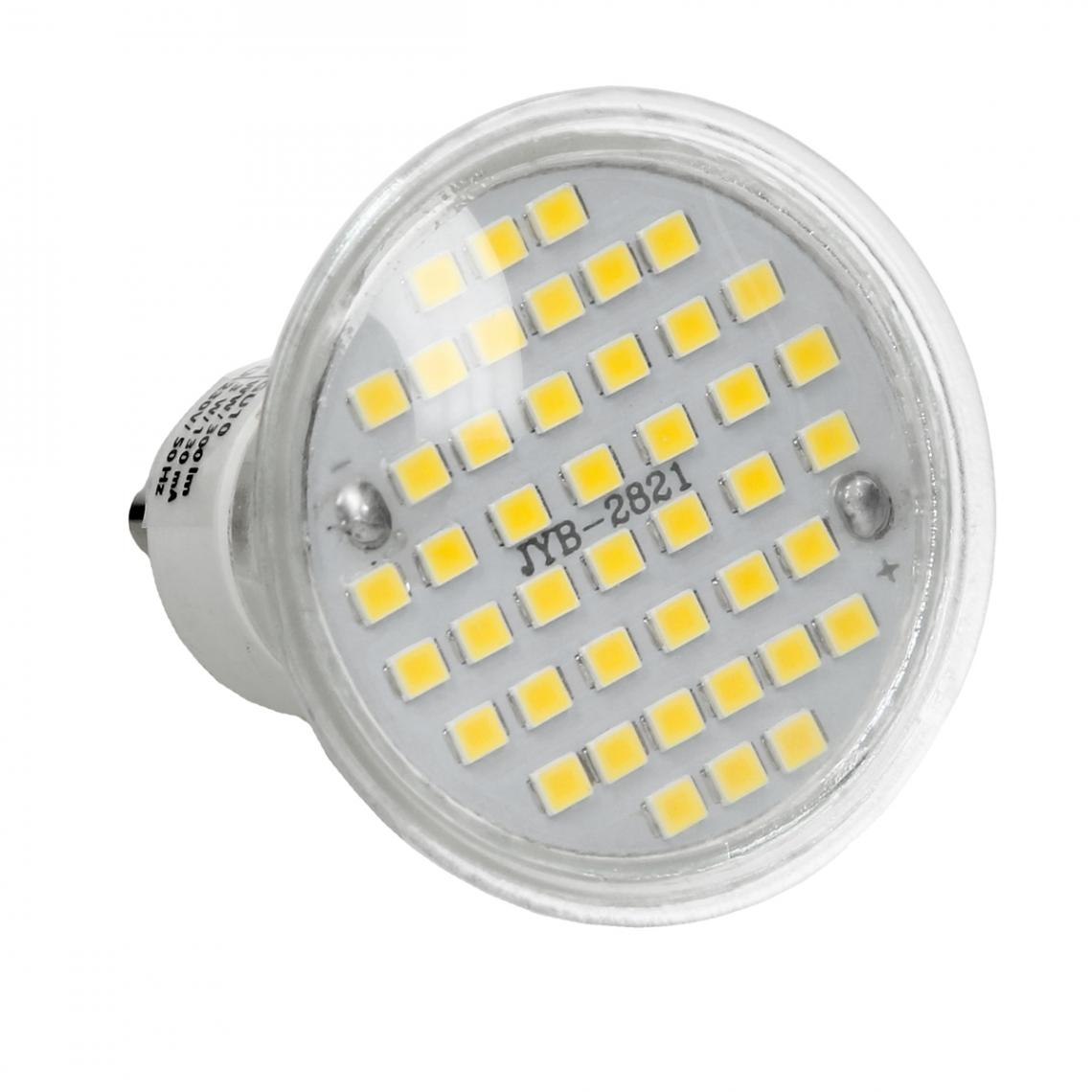 Ecd Germany - Lampe LED GU10 44SMD Spot 3W en verre blanc chaud 3000K - Ampoules LED
