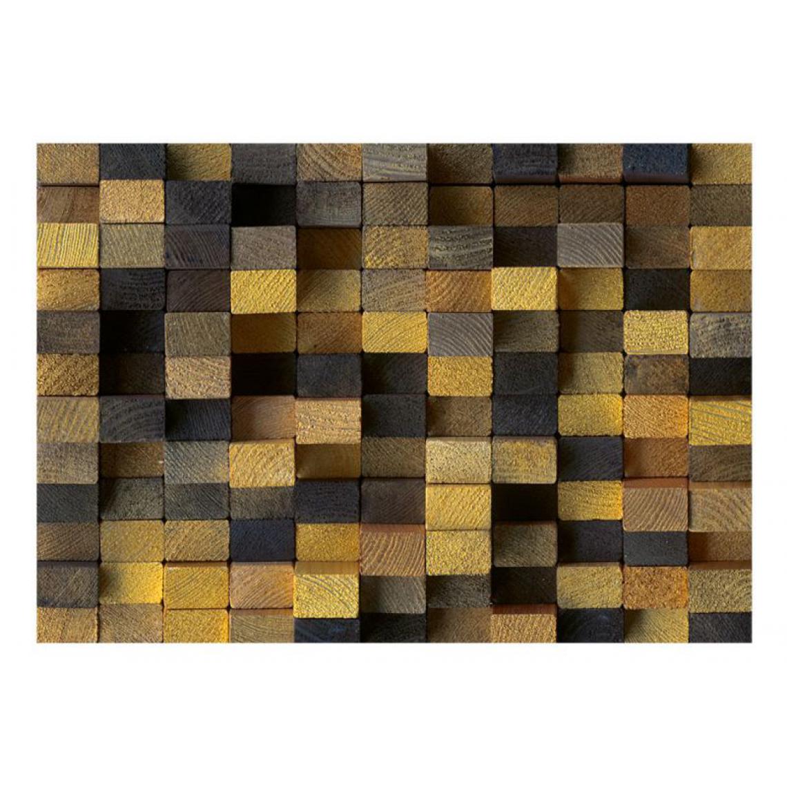 Artgeist - Papier peint - Wooden cubes .Taille : 350x245 - Papier peint