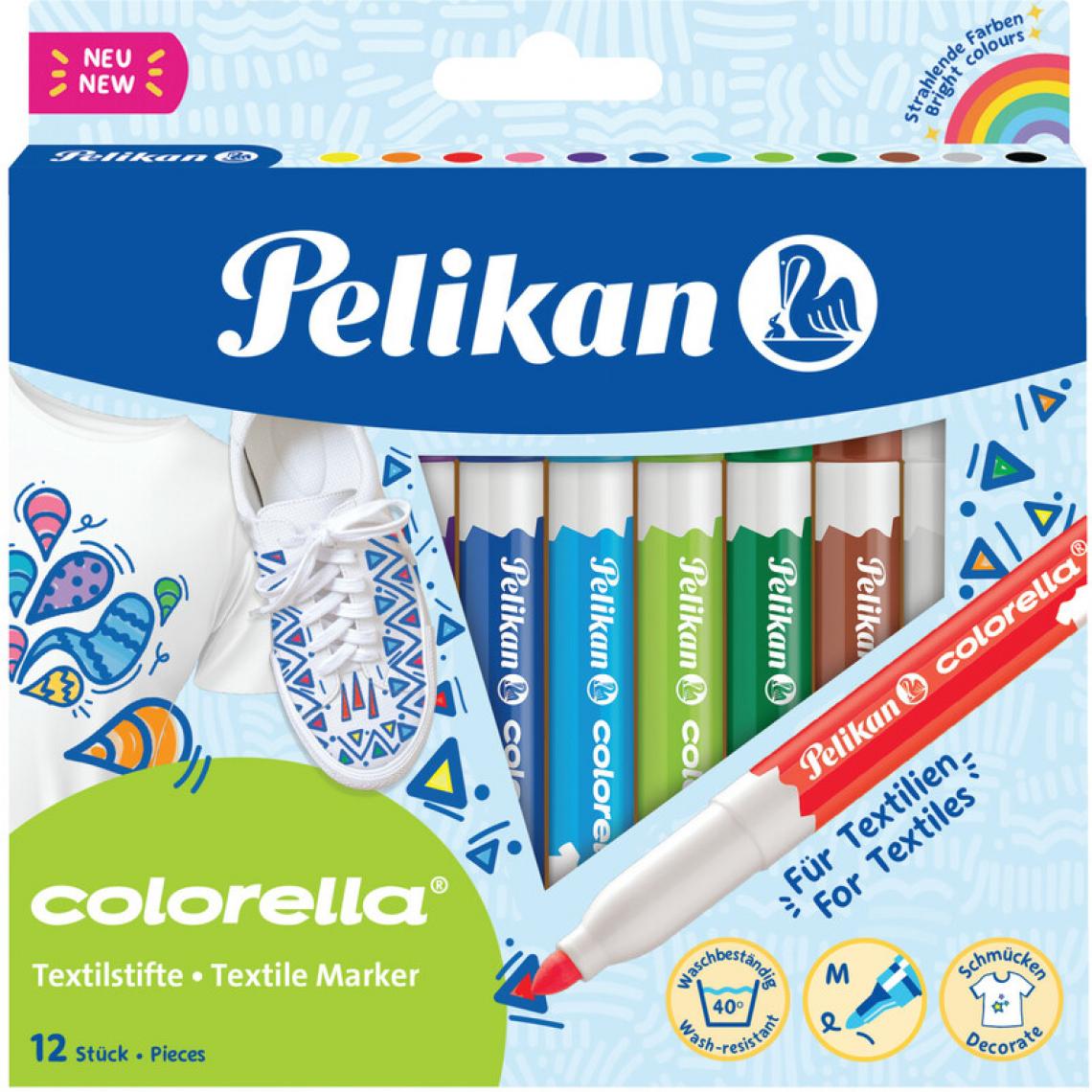 Pelikan - Pelikan Marqueur pour textile colorella, étui carton de 12 () - Peinture à l'huile