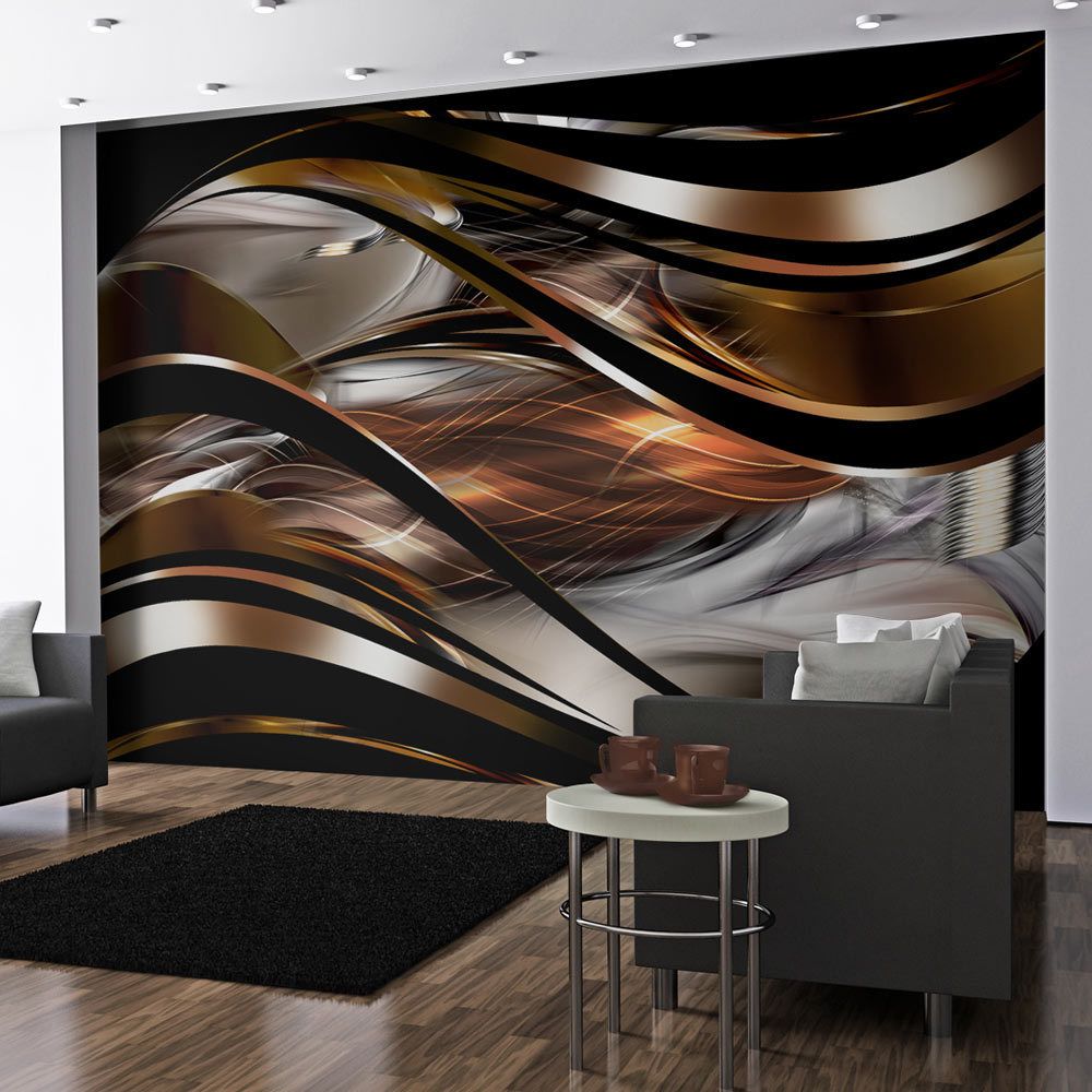 Bimago - Papier peint - Tempête d'ambre - Décoration, image, art | Abstractions | Moderne | - Papier peint