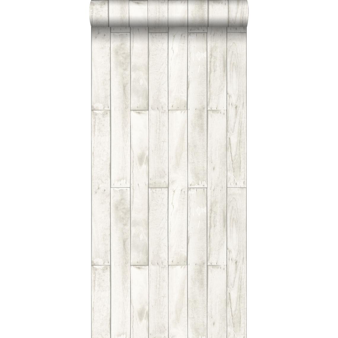 ESTAhome - ESTAhome papier peint imitation bois blanc - 137742 - 53 cm x 10,05 m - Papier peint