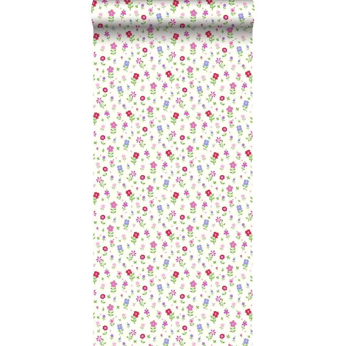 ESTAhome - ESTAhome papier peint fleurs multicolore - 137319 - 53 cm x 10,05 m - Papier peint