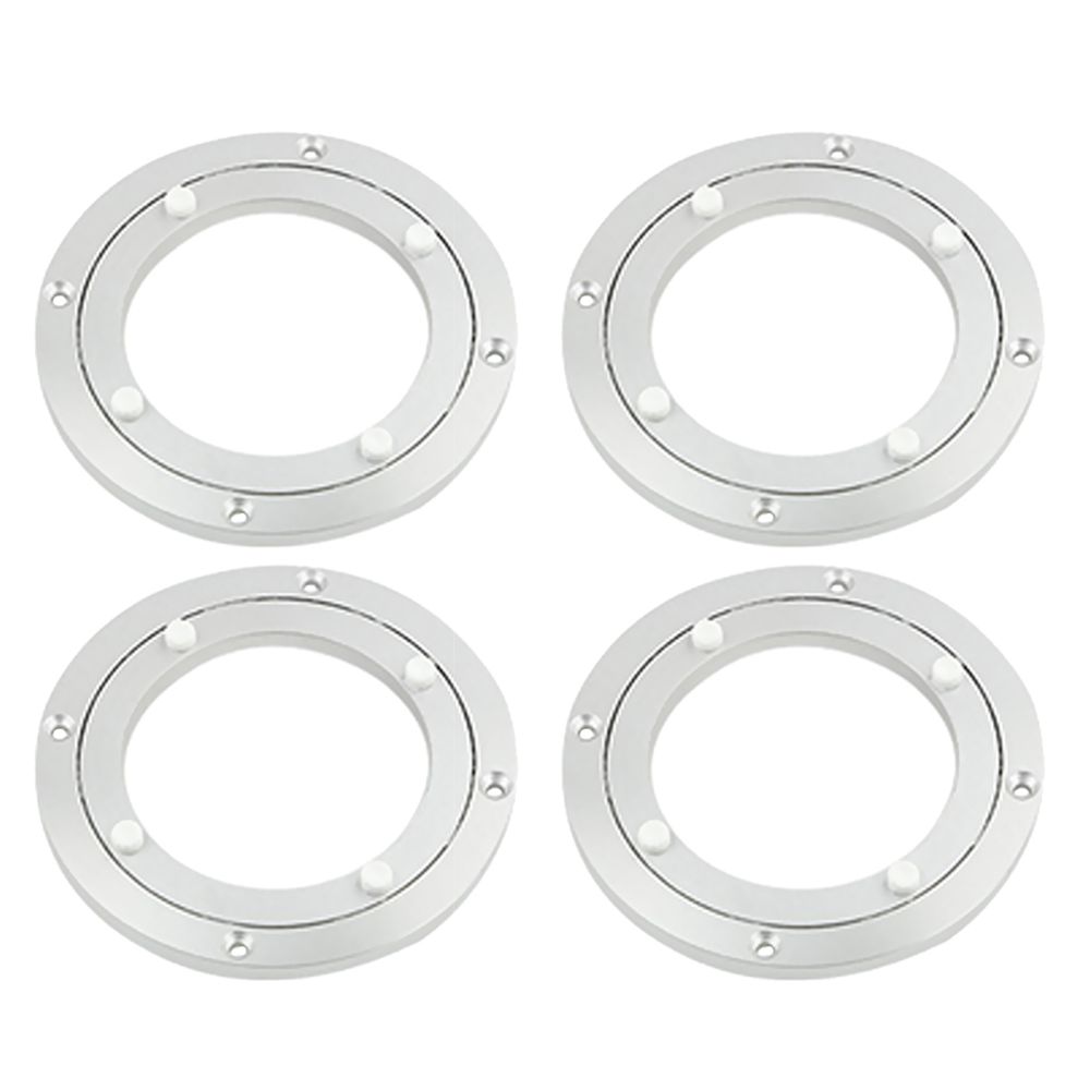 marque generique - Table de roulement tournante ronde en alliage d'aluminium, table en argent blanc 5.5inch - Kitchenette