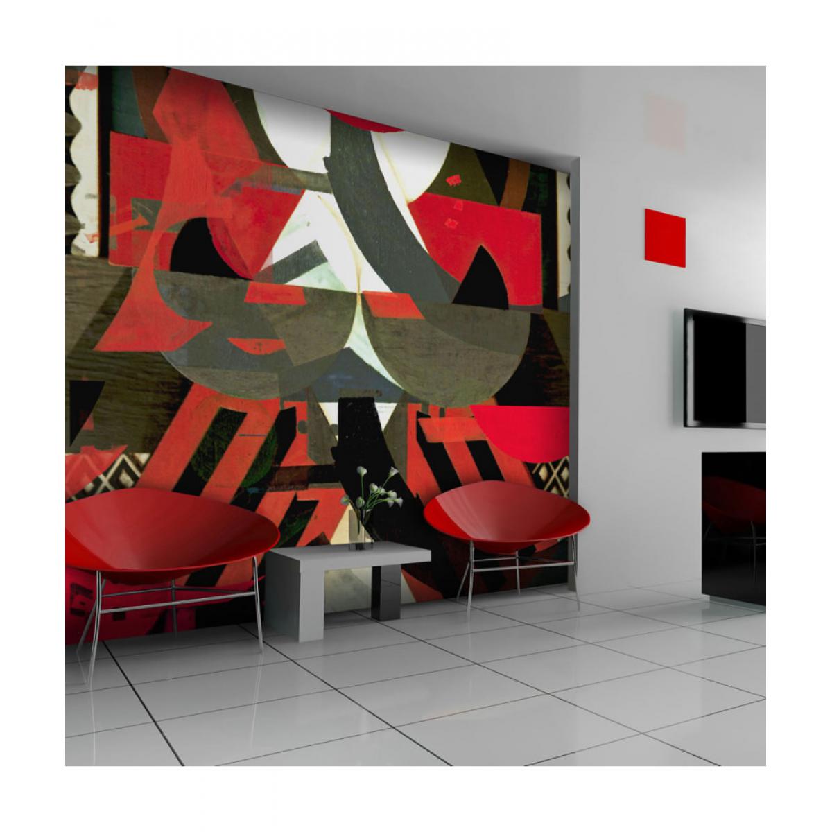 Artgeist - Papier peint - Composition artistique en rouge 400x309 - Papier peint