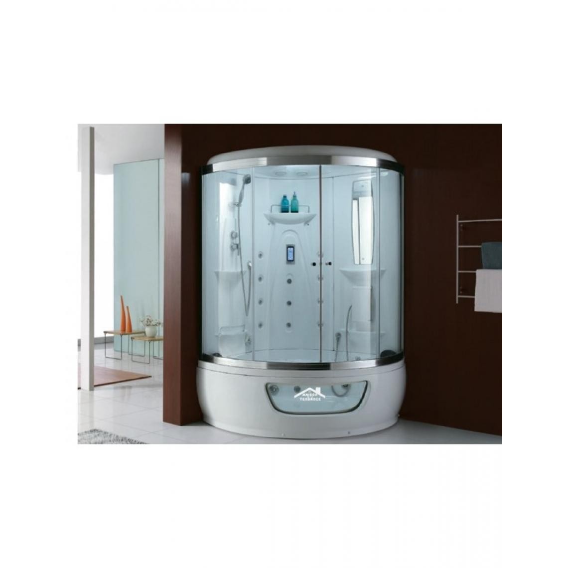 Karag - Cabine de douche complète angulaire hydromassante ELENA 150x150 cm x 220 cm - Cabine de douche