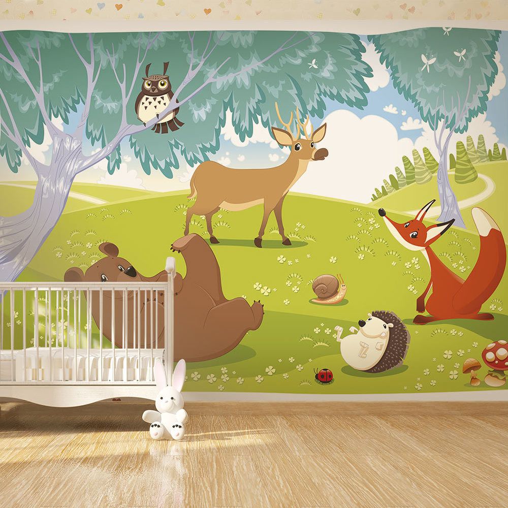 Bimago - Papier peint - Animaux hilares - Décoration, image, art | Pour enfants | - Papier peint