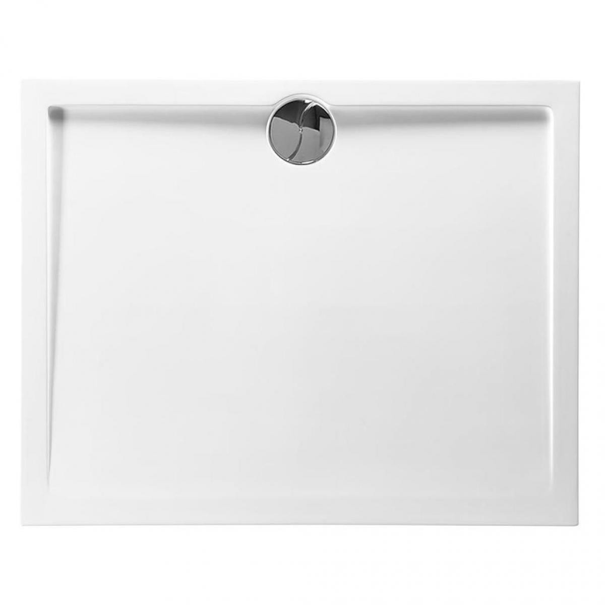 Allibert - ALLIBERT Receveur de douche Slim rectangle bonde centrée - 80 x 120 cm - Blanc - Receveur de douche