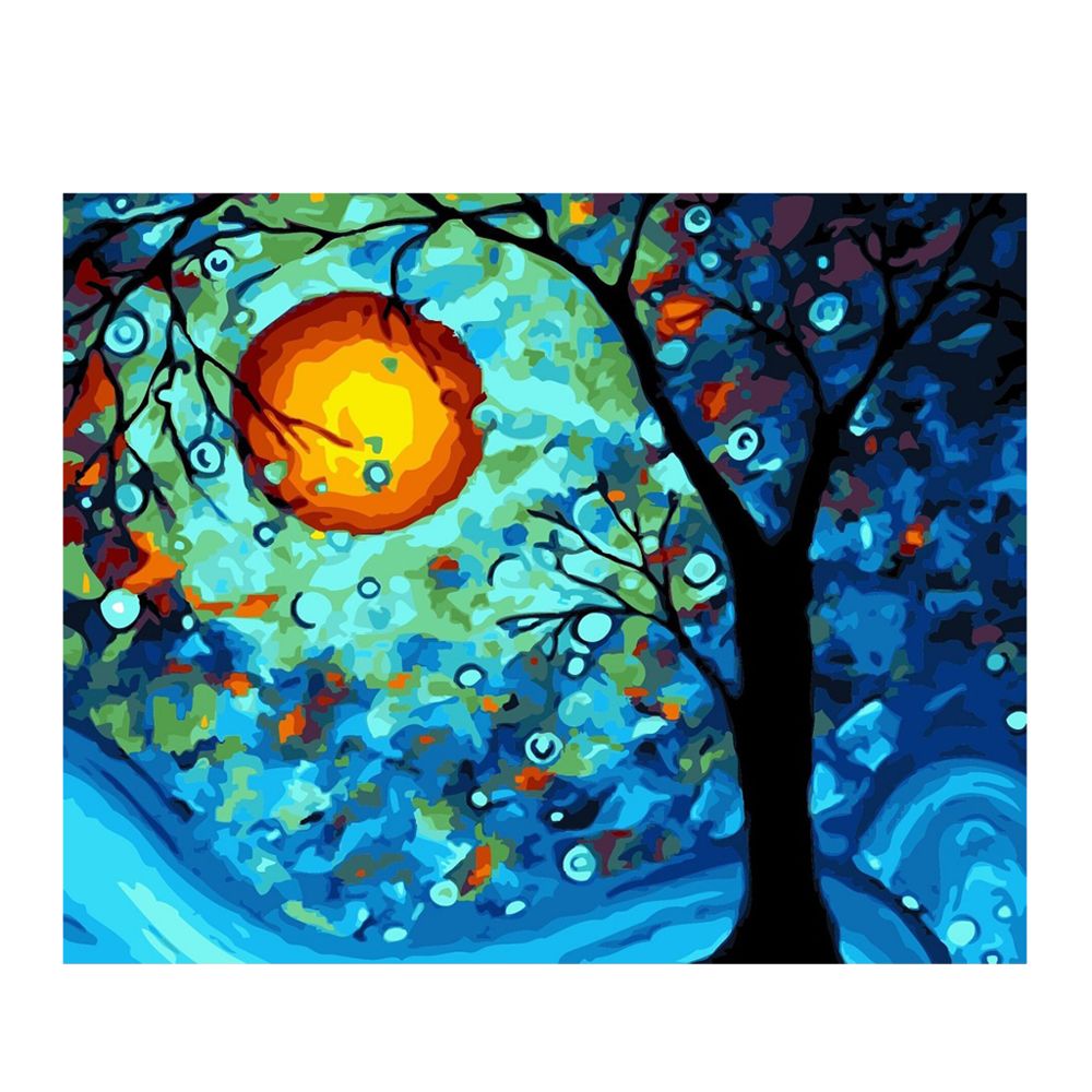 marque generique - bricolage peinture par numéros frameless toile image dream tree - Fibre de verre & papier à peindre