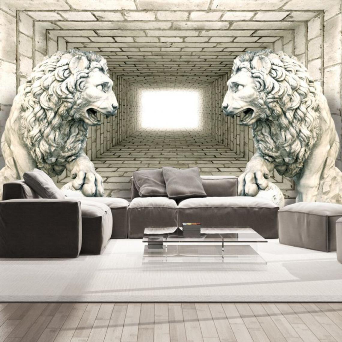 Artgeist - Papier peint - Chamber of lions .Taille : 150x105 - Papier peint