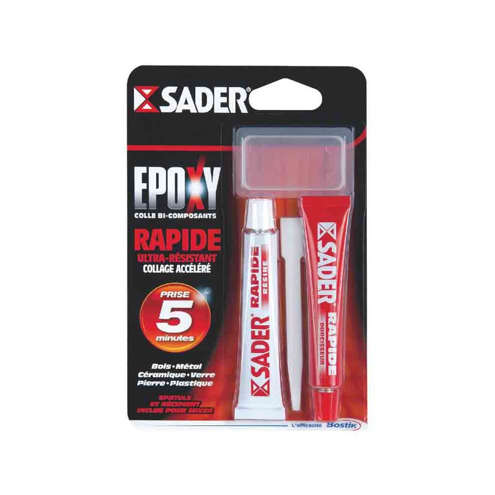 Sader - SADER - Colle époxy rapide seringue 25ml - Mastic, silicone, joint
