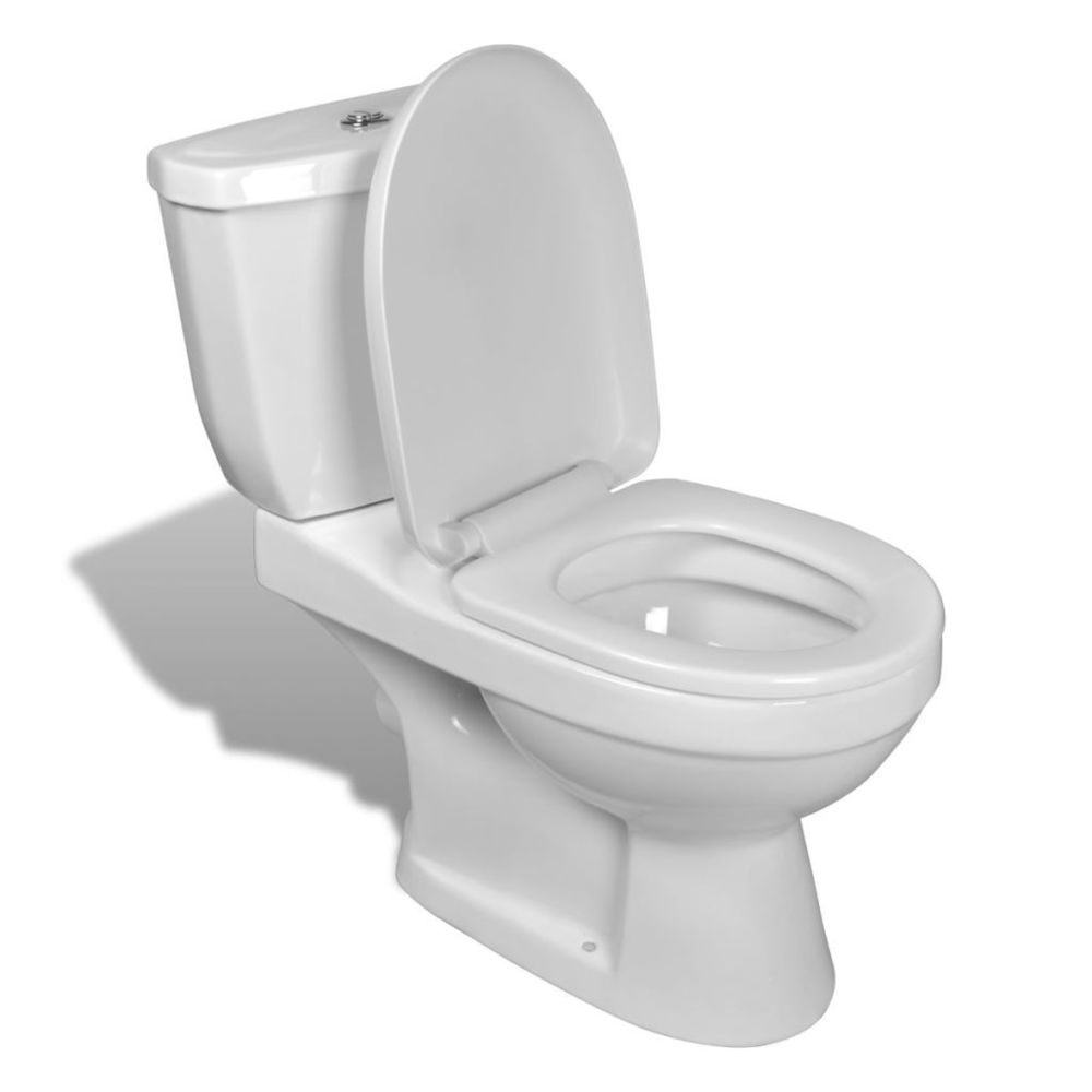 marque generique - Distingué Toilettes et bidets categorie Islamabad Cuvette avec abattant moderne et réservoir de chasse blanc - WC
