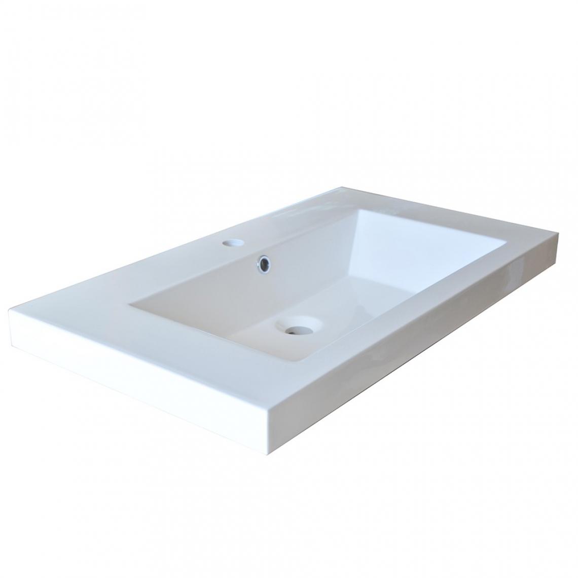Le Quai Des Affaires - Plan de toilette GLAM 120 cm / Blanc - Vasque