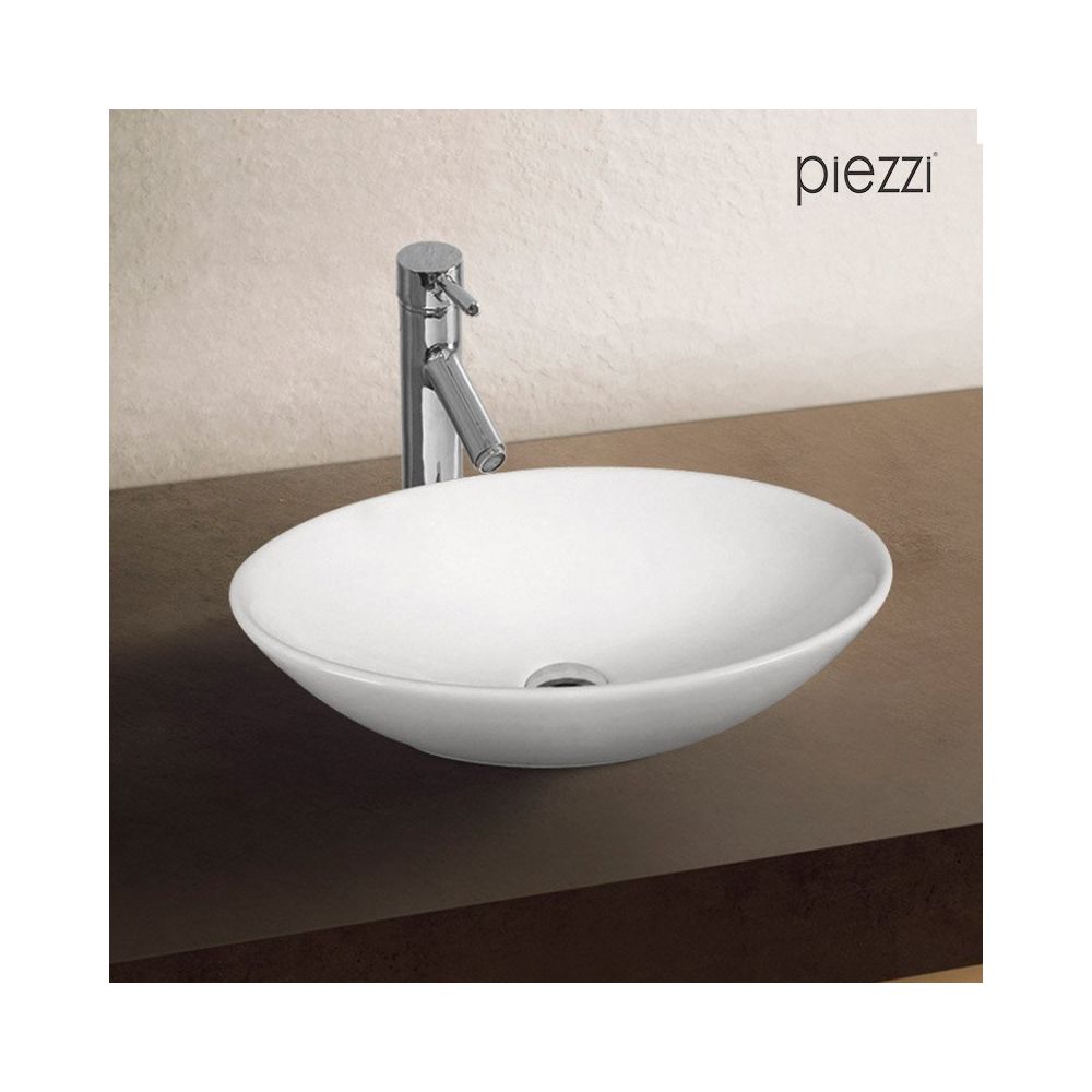 Piezzi - Vasque ovale en céramique blanche - Huvéa - Vasque