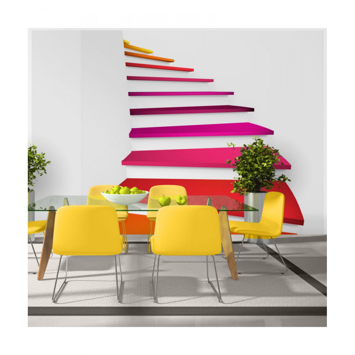Artgeist - Papier peint - Colorful stairs 100x70 - Papier peint