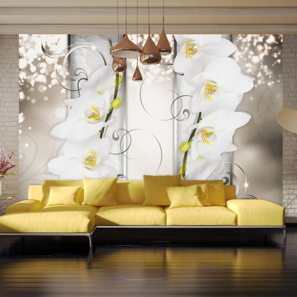 marque generique - 100x70 Papier peint Orchidées Fleurs Distingué Sophisticated duet - Papier peint