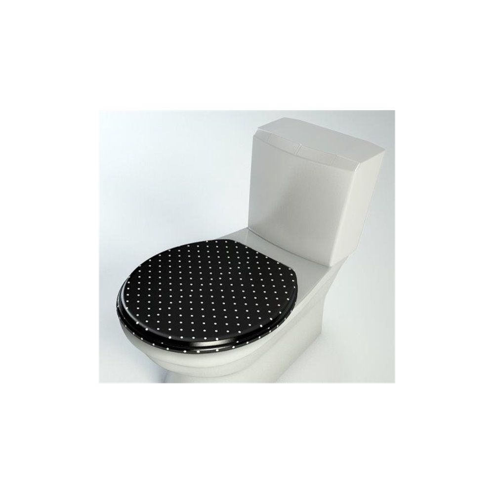 marque generique - Abattant WC en bois compresse MDF Cuvette Double frein chute ralentisseur et Charnière metal - Abattant WC