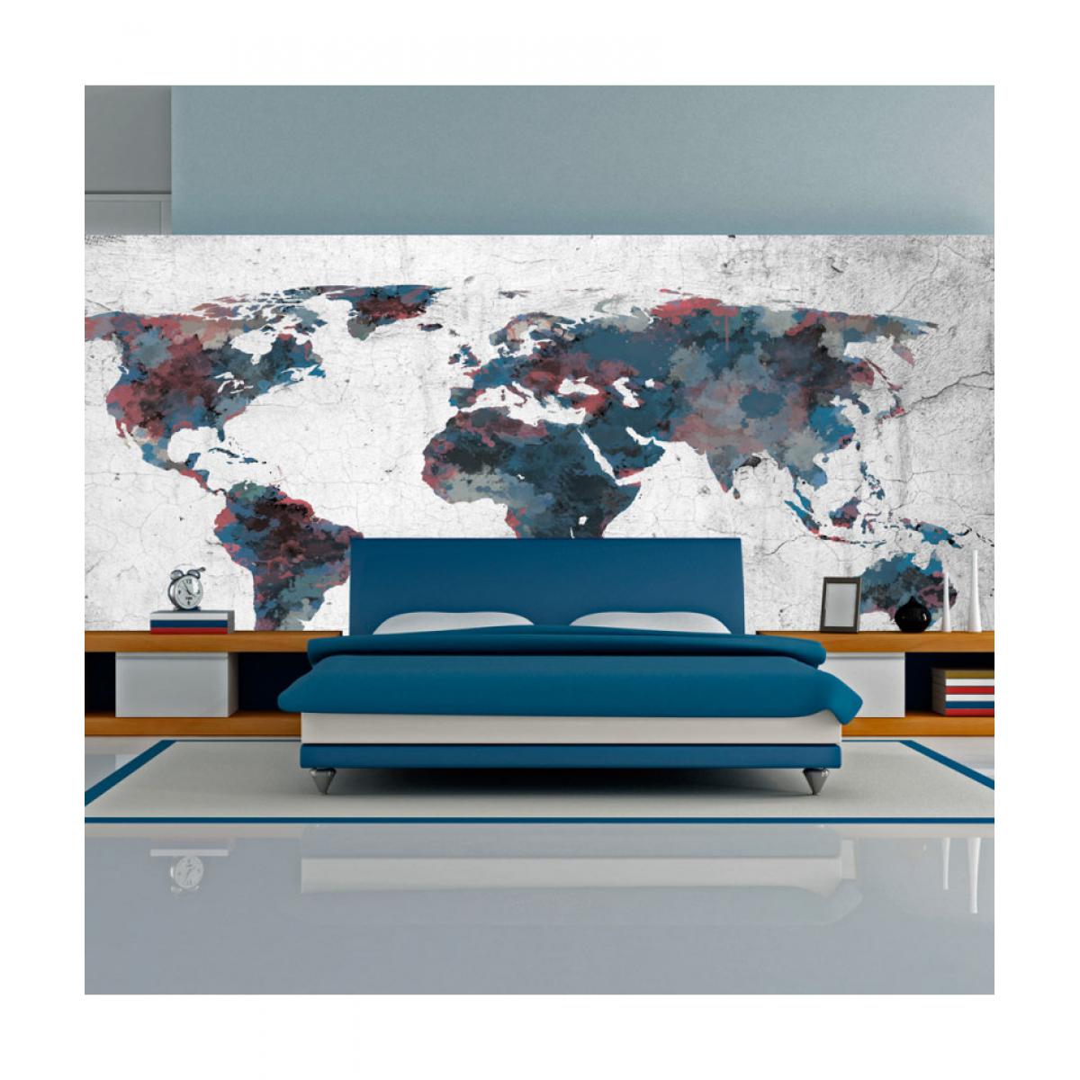 Artgeist - Papier peint XXL - World map on the wall 550x270 - Papier peint