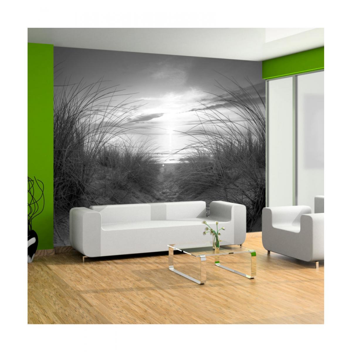Artgeist - Papier peint - plage (noir et blanc) 200x140 - Papier peint