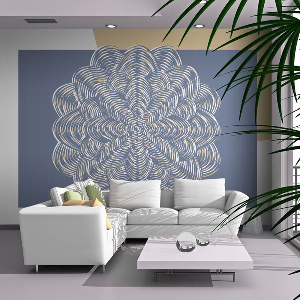 Bimago - Papier peint - Ornement blanc - Décoration, image, art | Fonds et Dessins | Motifs floraux | - Papier peint