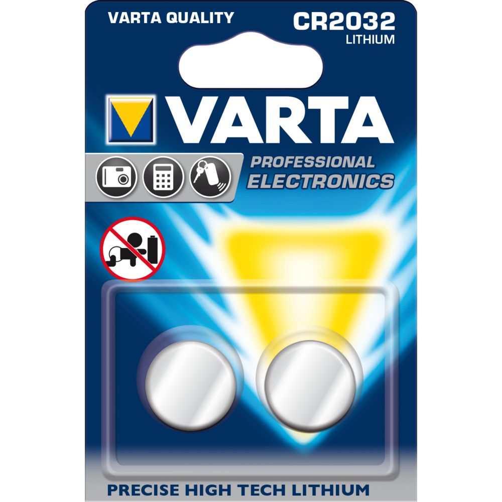 Varta - Pile bouton VARTA CR2032 Blister 2 - Piles rechargeables