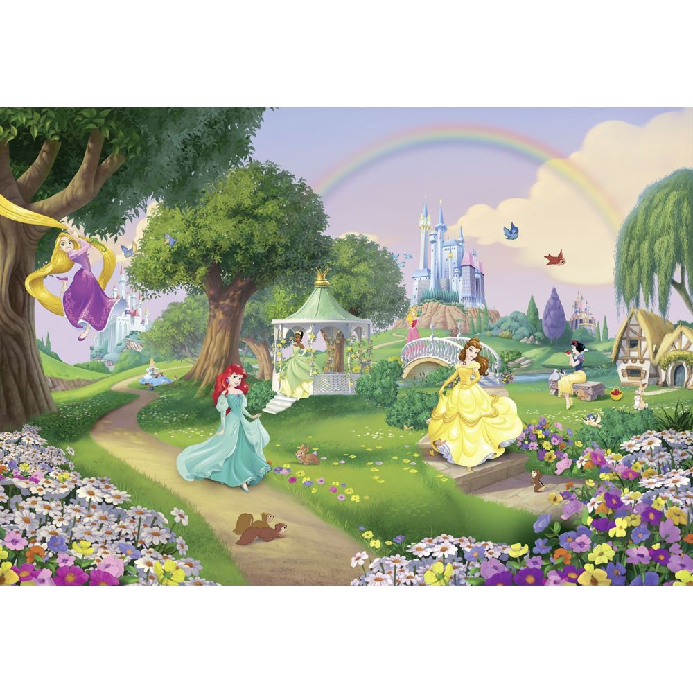 Komar - Papier peint Arc-en-ciel Princesses Disney 368X254 CM - Papier peint