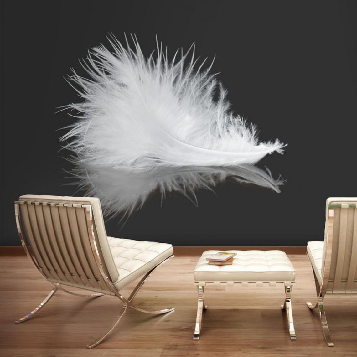 Artgeist - Papier peint - White feather .Taille : 200x154 - Papier peint