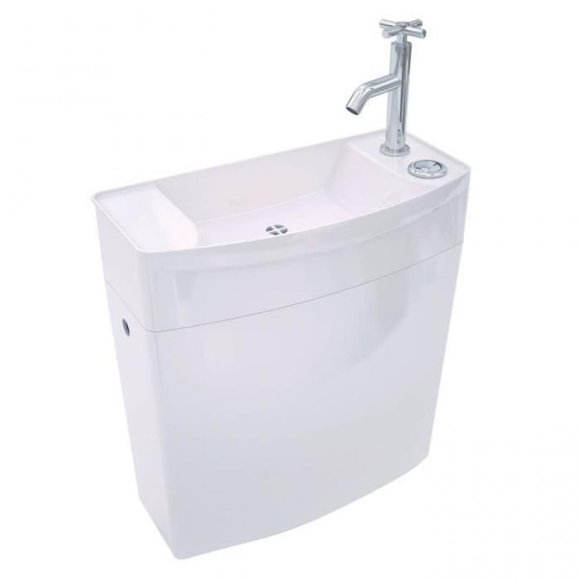 Wirquin - WIRQUIN Réservoir WC bas - lave-mains Iseo - Tuyau de cuivre et raccords