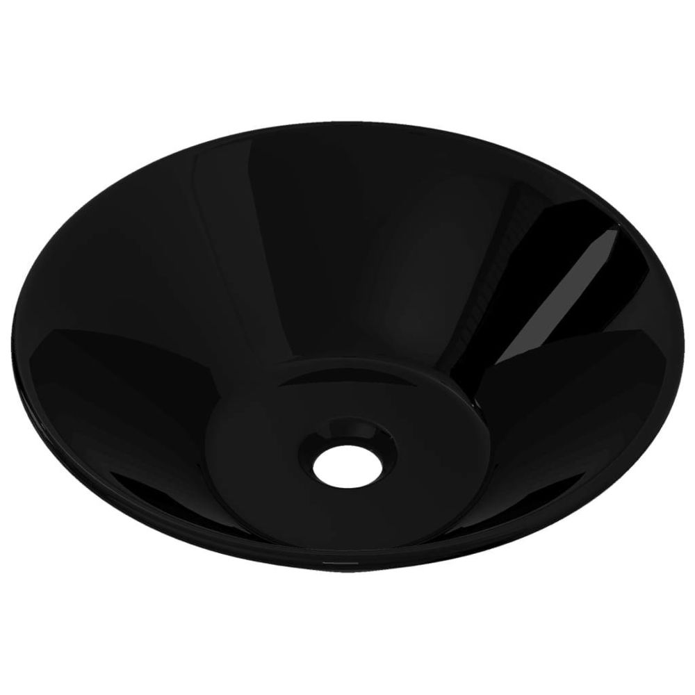 marque generique - Icaverne - Lavabos famille Vasque rond céramique Noir pour salle de bain - Lavabo