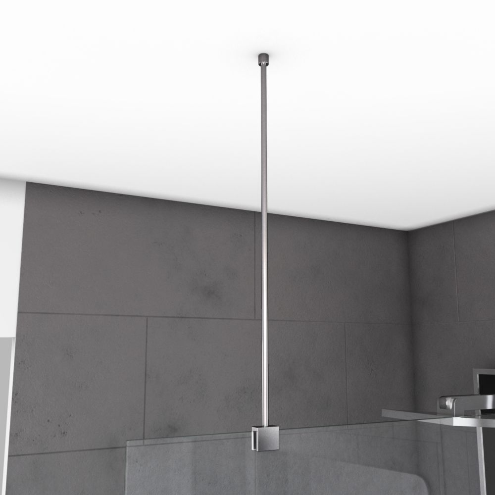 Aurlane - Barre de fixation plafond pour douche à l'italienne - FREEDOM 2 ROOF - BARRE DE FIXATION PLAFOND 60cm RECOUPABLE - Cabine de douche