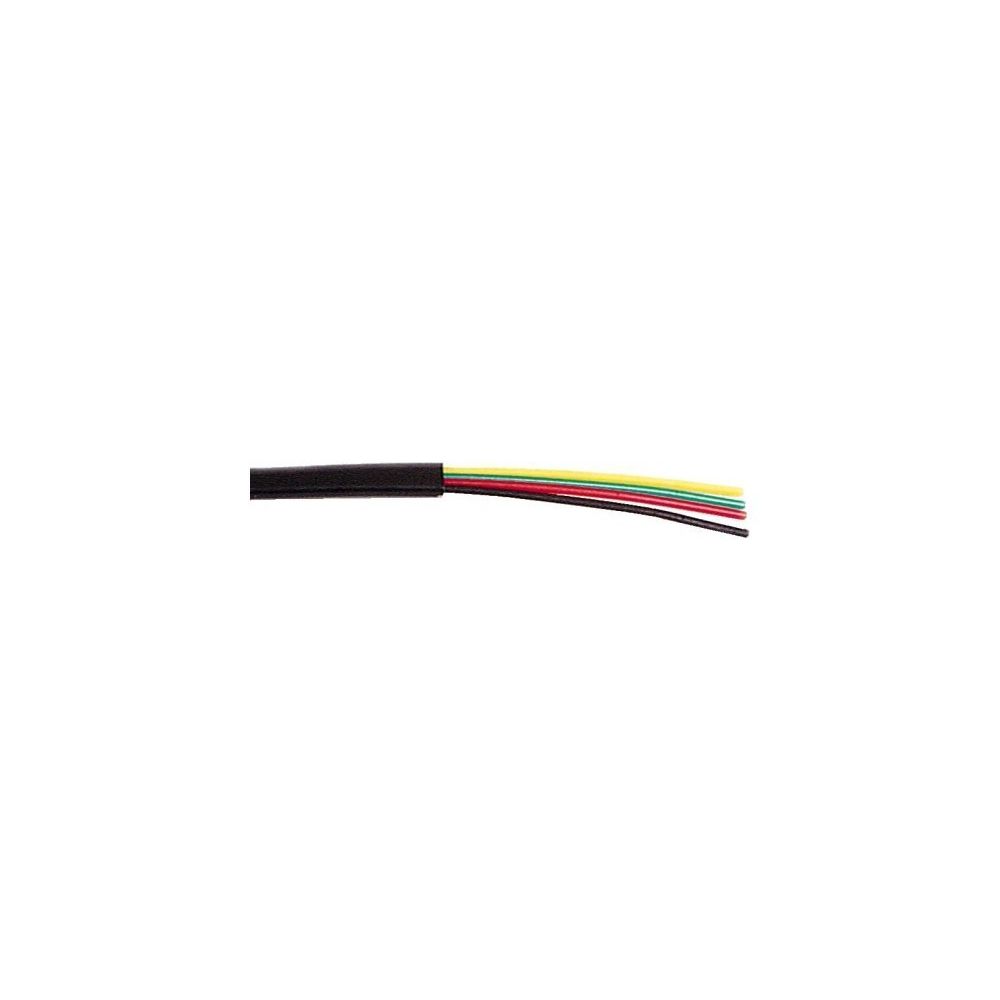 Abi Diffusion - Câble méplat RJ noir 6C - rouleau de 100m - Fils et câbles électriques