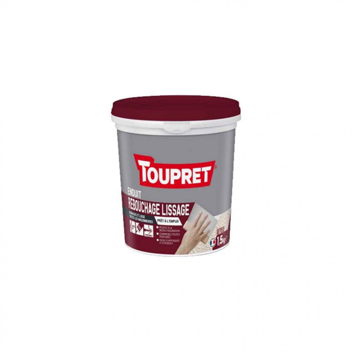 Toupret - Pate Rebouchage lissage 2 en 1 TOUPRET 1,5kg - BCMULPEX1.5 - Mastic, silicone, joint
